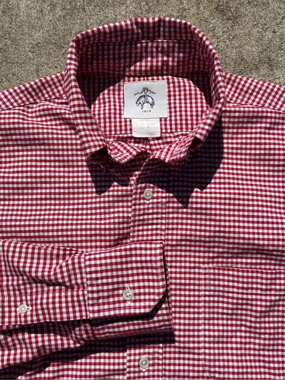 Brooks Brothers Mens Shirt BB2 Black Fleece Thom Browne Red Check Button Down